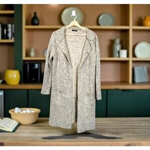 Emory Rose Long Cream Speckled Cardigan XL